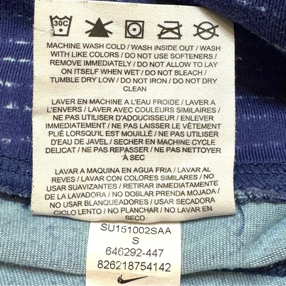 Nike Dri-Fit Blue Leggings Cropped Size Small Workout Acrivewear - Picture 14 of 17